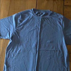 Urban pipeline plain blue T-shirt